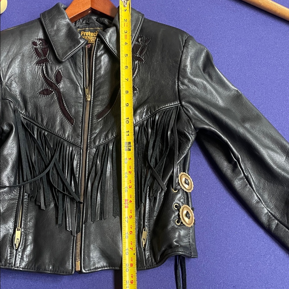 Protech Leather Fringe Motorcycle jacket - Picture 11 of 13